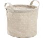 Cache pot jute pois blancs