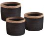 Cache-pot rond en jute (Lot de 3)