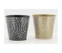 Cache-pot rond en métal laqué - 4,90