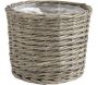 Cache pot rond en osier gris (Lot de 5) - 7