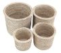 Cache-pot en rotin patiné blanc (lot de 4) - 6