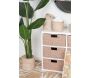 Cache-pot en rotin patiné blanc (lot de 4) - AUBRY GASPARD