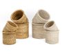 Cache-pot en rotin patiné blanc (lot de 4) - 8