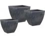 Cache pot en zinc noir (Lot de 3)