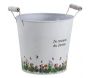 Cache pot zinc Je reviens du jardin