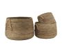 Cache-pots boules en abaca (lot de 3)