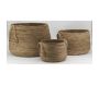 Cache-pots boules en abaca (lot de 3) - AUB-6260