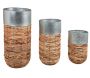 Cache-pots haut en rotin Paolo (Lot de 3)