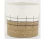 Cache-pots en jonc naturel et blanc (lot de 4) - AUBRY GASPARD