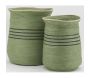 Cache-pots  en jonc vert (lot de 2) - 66,90