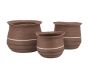 Cache-pots en jonc marron (lot de 3) - AUBRY GASPARD