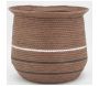 Cache-pots en jonc marron (lot de 3) - AUB-6268