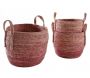 Cache-pots en maïs teinté (Lot de 3)