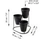 Cache-pots en métal 3 pots Decorative - ASI-0594