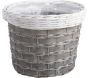 Cache-pots en osier gris et blanc (lot de 3) - AUBRY GASPARD