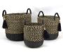 Cache-pots en raphia (Lot de 3) - 175
