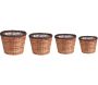 Cache-pots ronds en jacinthe (lot de 4)