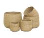 Cache-pots ronds en jonc (lot de 5)