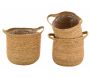 Cache-pots ronds en jonc (Lot de 3)