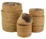 Cache-pots ronds en jonc naturel (Lot de 6)