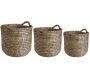 Cache-pots ronds en jonc (lot de 3) - AUB-4336