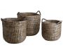 Cache-pots ronds en jonc (lot de 3)