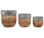 Cache-pots en rotin Paolo (Lot de 3)