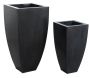 Cache-pots en zinc noir (lot de 2)