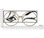 Cadre décoratif en métal Eyewear 89.5 x 3.8 x 41.3 cm - MAU-0119