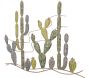 Cadre en métal Cactus 90 x 2.5 x 64 cm