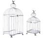 Cages en métal laqué blanc patiné (Lot de 2) - AUBRY GASPARD