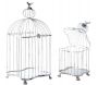 Cages en métal laqué blanc patiné (Lot de 2)