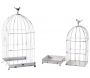 Cages en métal laqué blanc vieilli (Lot de 2) - AUBRY GASPARD