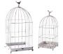 Cages en métal laqué blanc vieilli (Lot de 2)