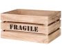 Cagette en bois brut Fragile (Lot de 2) - CMP-0362