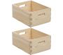 Caisse en bois de rangement (Lot de 2)