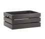Caisse noire de rangement en pin