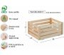 Caisse de rangement en pin massif Home box - AST-0125