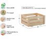 Caisse de rangement en pin massif Home box - AST-0170