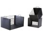 Caisses de rangement en métal laqué noir mat (Lot de 3)