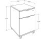 Caisson de rangement sur roulettes Ria - ASI-1547