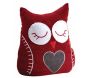 Cale-porte hibou en velours 21 cm