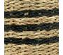 Cale porte en jonc naturel et noir - AUB-7349