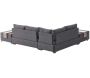 Canapé d'angle convertible en tissu anthracite Fly - 5