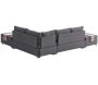 Canapé d'angle convertible en tissu anthracite Fly - 849