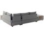 Canapé d'angle convertible en tissu gris Fly - 5