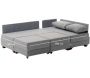 Canapé d'angle convertible en tissu gris Fly - 849
