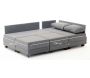 Canapé d'angle convertible en tissu marron Fly - 849