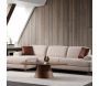 Canapé d'angle en crème tissu Nice L - 2089