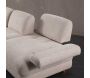 Canapé d'angle en crème tissu Nice L - 6